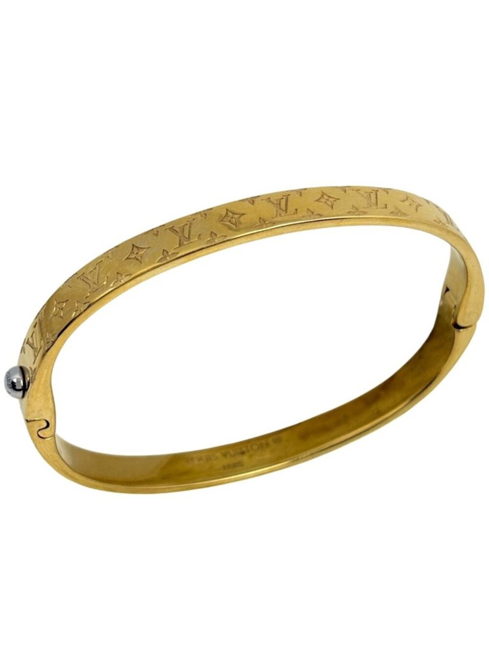 Louis Vuitton Bracelet Nanogram PM Bangle Monogram Gold Plated